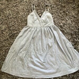 GAP Women's Sundress Blue stripe Smock Viscose Sleeveless Pullover. Size M